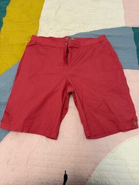 Chico's Coral Pink Casual Bermuda Shorts